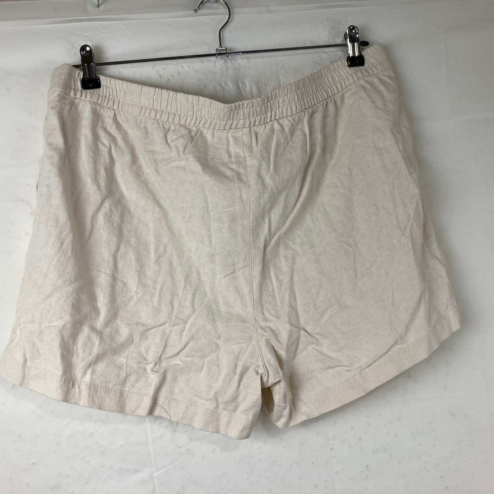 NWT J. Crew XL Linen Blend Drawstring Waist Shorts Beige Beach Vacation Casual - Picture 5 of 5